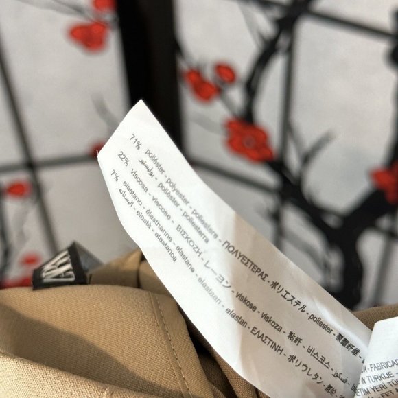 Zara Tan Straight Leg Pants - Picture 7 of 7